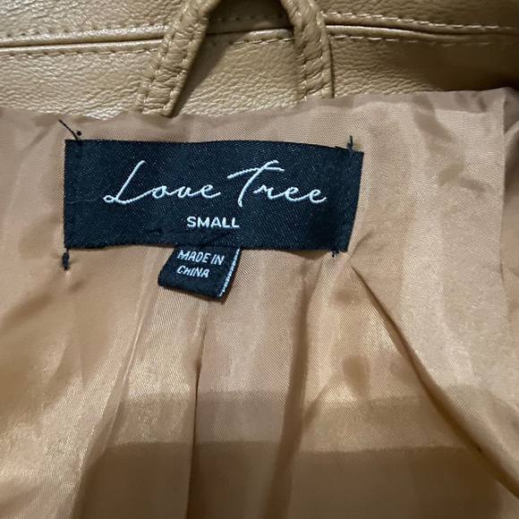 Tan leather coat - Picture 5 of 5